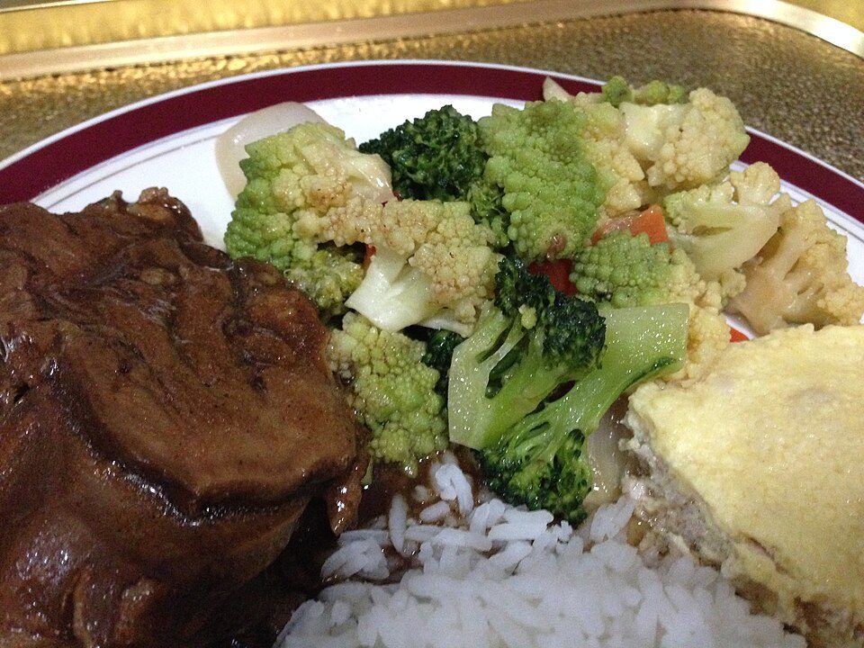 Roast Pork with Broccoli